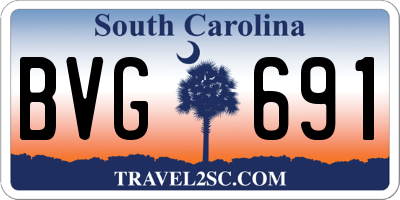 SC license plate BVG691