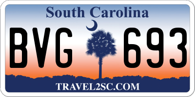 SC license plate BVG693