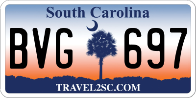 SC license plate BVG697
