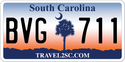 SC license plate BVG711