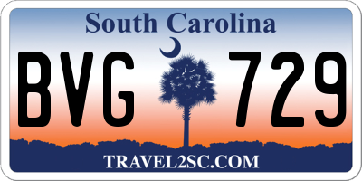 SC license plate BVG729