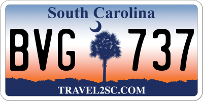 SC license plate BVG737