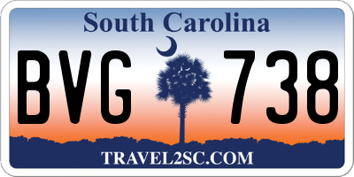 SC license plate BVG738