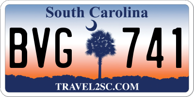 SC license plate BVG741