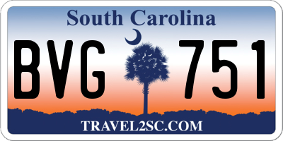SC license plate BVG751