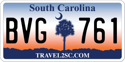 SC license plate BVG761