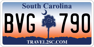 SC license plate BVG790