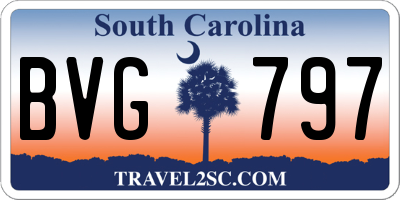 SC license plate BVG797
