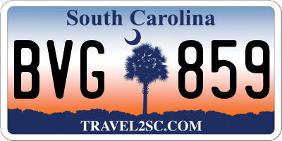 SC license plate BVG859