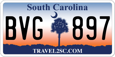 SC license plate BVG897