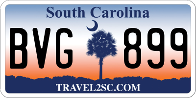 SC license plate BVG899