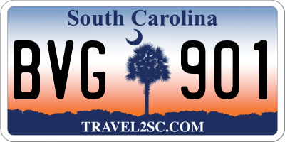 SC license plate BVG901