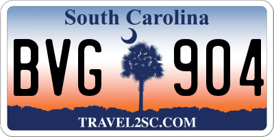 SC license plate BVG904