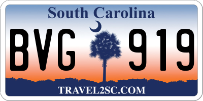 SC license plate BVG919