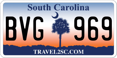 SC license plate BVG969