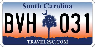 SC license plate BVH031