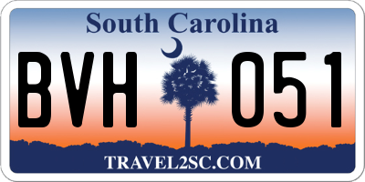 SC license plate BVH051