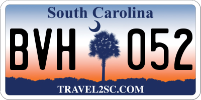 SC license plate BVH052