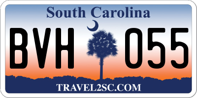 SC license plate BVH055
