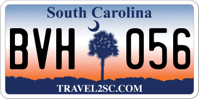 SC license plate BVH056