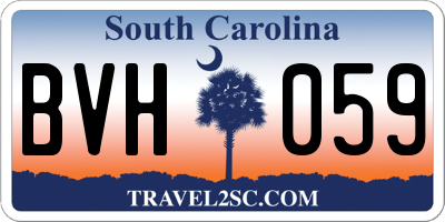 SC license plate BVH059