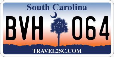 SC license plate BVH064