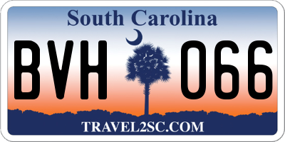 SC license plate BVH066