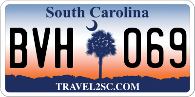 SC license plate BVH069