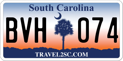 SC license plate BVH074