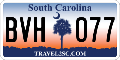 SC license plate BVH077