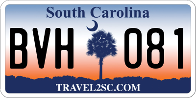 SC license plate BVH081