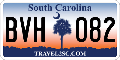 SC license plate BVH082