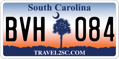 SC license plate BVH084