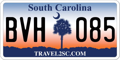 SC license plate BVH085