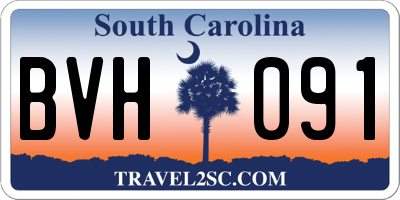 SC license plate BVH091