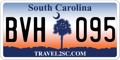 SC license plate BVH095