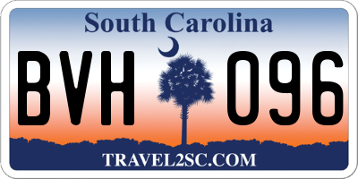 SC license plate BVH096