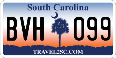 SC license plate BVH099