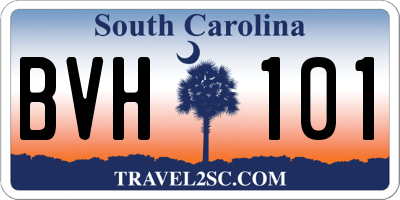SC license plate BVH101