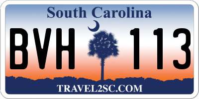 SC license plate BVH113