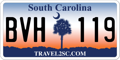SC license plate BVH119