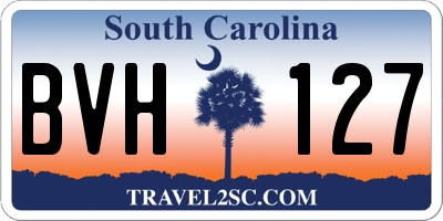 SC license plate BVH127
