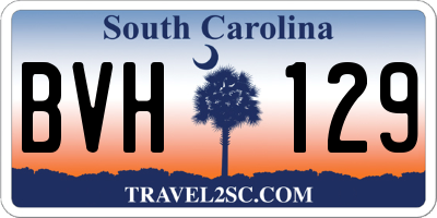 SC license plate BVH129