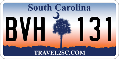 SC license plate BVH131