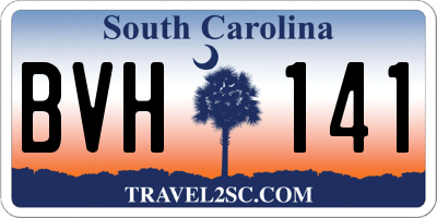 SC license plate BVH141