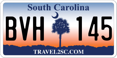 SC license plate BVH145