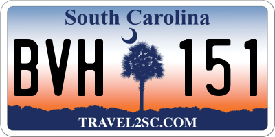 SC license plate BVH151