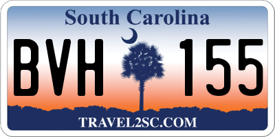 SC license plate BVH155