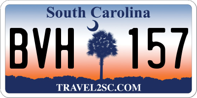SC license plate BVH157