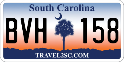 SC license plate BVH158